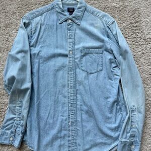 J Crew Light Blue Denim Shirt